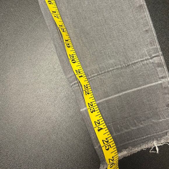 Loft Light Jeans Gray Modern Skinny Raw Hem Size 10 - Picture 7 of 7